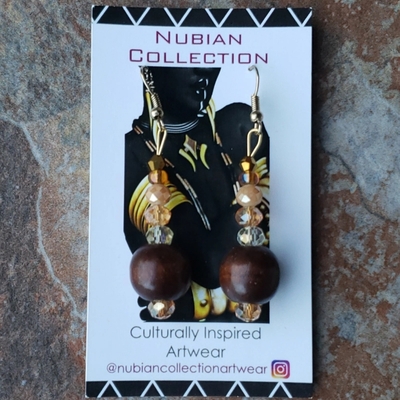 Sandalwood 🪶 handmade earrings by nubian collection artwear 👑 