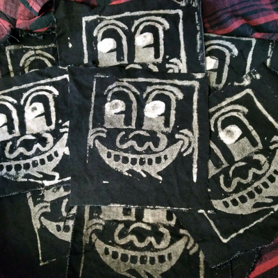 Keith haring face patch