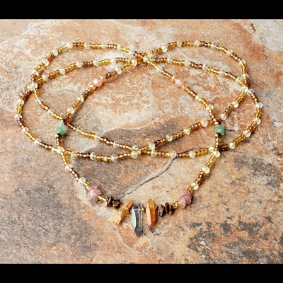 Earth goddess 👑🌍 crystal & gemstone luxury handmade waist beads by nubian collection artwear 👑 