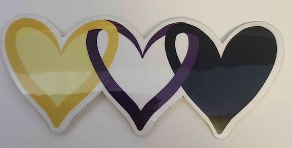 Nonbinary Pride Heart Sticker