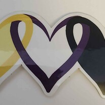 Nonbinary Pride Heart Sticker