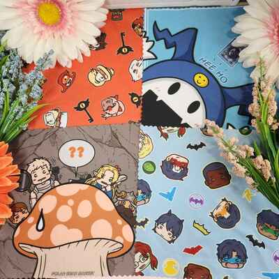 Microfiber cloths - jack frost, batfam, hazbin hotel, dunmes