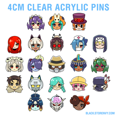 SALE Skullgirls Acrylic Pins