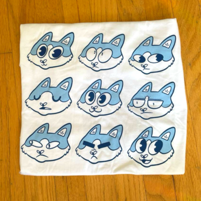 Lil kitty white boxy tee