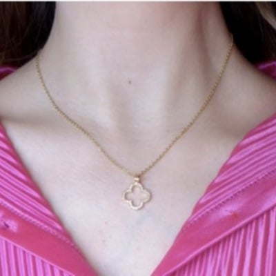 Diamond clover leaf necklace