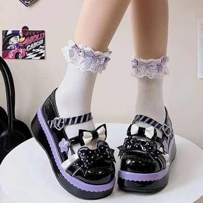 Sweet JK Bowknot Platform Shoes