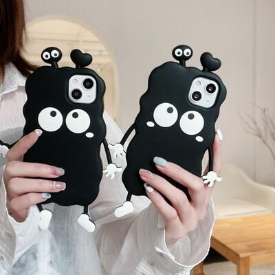 Cute love coal ball elf phone case for iphone (iphone11-iphone15)