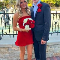 Red Short Homecoming Dresses Tight, Pretty Mini Prom Dress - Thumbnail 1