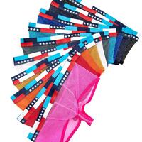 3PK Sexy Shiny Mesh Gauze Lingerie Men's Underwear Sheer Boxer Briefs Underpants Blue E076B - Thumbnail 3