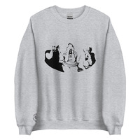 Monkeys in black Unisex Sweatshirt - Thumbnail 4