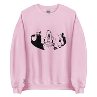 Monkeys in black Unisex Sweatshirt - Thumbnail 8