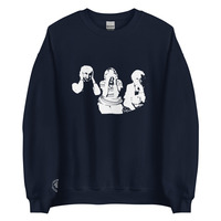 Monkeys in white Unisex Sweatshirt - Thumbnail 2