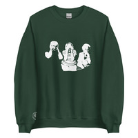Monkeys in white Unisex Sweatshirt - Thumbnail 6