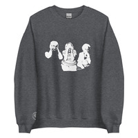 Monkeys in white Unisex Sweatshirt - Thumbnail 8