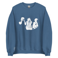 Monkeys in white Unisex Sweatshirt - Thumbnail 10