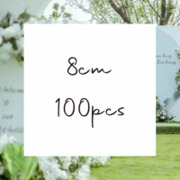 100 Pieces of Custom Stickers and Custom Logos - Square 5 cm - Thumbnail 1