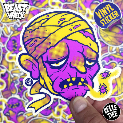 COUGHING MUMMY Sticker