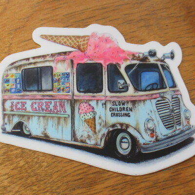 Ice cream truck sticker