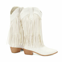 Boho Tassel Cow Boy Boots - Thumbnail 4