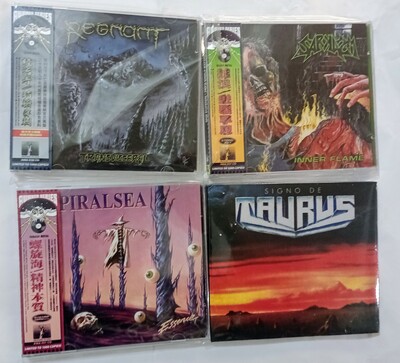 REGNANT, SARKASM, SPIRAL SEA and TAURUS Cds