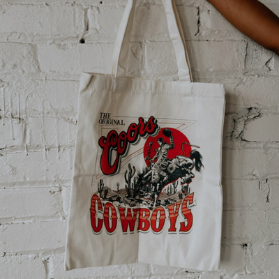Coors cowboy canvas totes