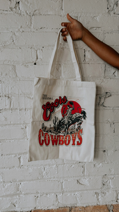 Coors cowboy canvas totes