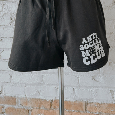 Anti social moms club shorts