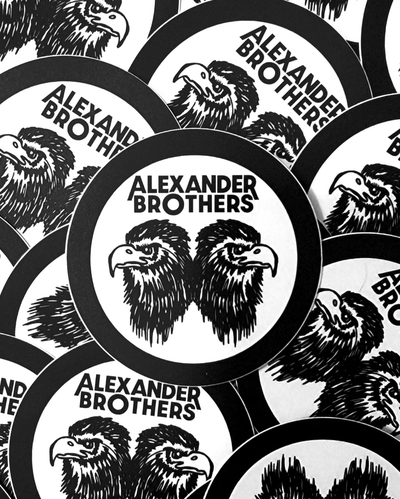 Eagle Badge Black 3" Round Sticker