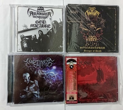 GOD MACABRE, NECROCCULTUS, EMPTINESS SOUL and GEHENNA Cds