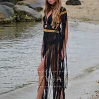 festival outfit, festival clothing, rave outfit, burning man, summer outfit, beach outfit, rave girl, festival dress, macrame - Thumbnail 2