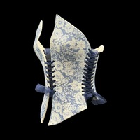 Blue Willow 4 piece wearable ceramic corset by: Nicole Moan - Thumbnail 1