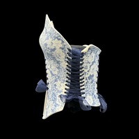 Blue Willow 4 piece wearable ceramic corset by: Nicole Moan - Thumbnail 2