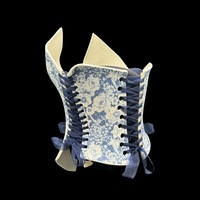 Blue Willow 4 piece wearable ceramic corset by: Nicole Moan - Thumbnail 3