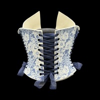 Blue Willow 4 piece wearable ceramic corset by: Nicole Moan - Thumbnail 4