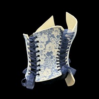 Blue Willow 4 piece wearable ceramic corset by: Nicole Moan - Thumbnail 5