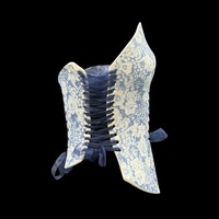 Blue Willow 4 piece wearable ceramic corset by: Nicole Moan - Thumbnail 6