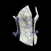 Blue Willow 4 piece wearable ceramic corset by: Nicole Moan - Thumbnail 7