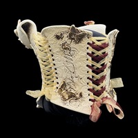 Golden Butterflies wearable ceramic corset by: Nicole Moan - Thumbnail 3