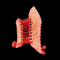 Red graffiti wearable ceramic corset by: Nicole Moan - Thumbnail 6