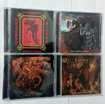 DEATHLY SCYTHE, NECROLATRIA, EXANIMATVM, CENOTAFIO Cds