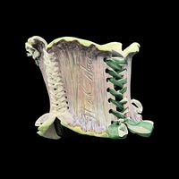 Mossy lavender wearable ceramic corset by: Nicole Moan - Thumbnail 3