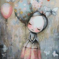 Young Girl Cross Stitch Pattern - Thumbnail 1