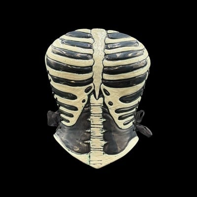 Rib cage 3 piece wearable ceramic corset by: nicole moan 