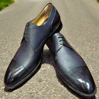 Limited Edition Cow Leather Gray Lace Up Shoes - Thumbnail 1