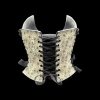 Black Widow wearable ceramic corset by: Nicole Moan on display at 50 Penn Place Art Gallery - Thumbnail 4