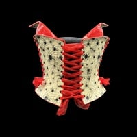 Spider Web with Red Collar  wearable ceramic corset by: Nicole Moan - Thumbnail 4