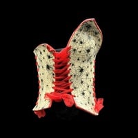 Spider Web with Red Collar  wearable ceramic corset by: Nicole Moan - Thumbnail 7