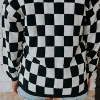 Checkered Cardigan - Thumbnail 1
