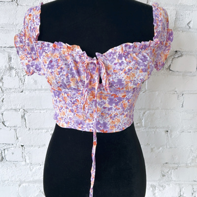 Purple floral top