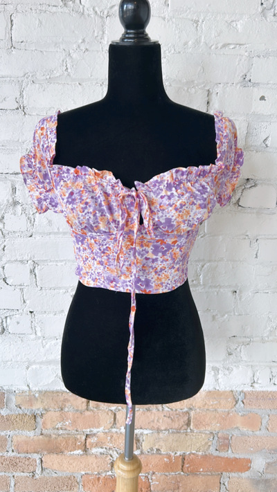 Purple floral top